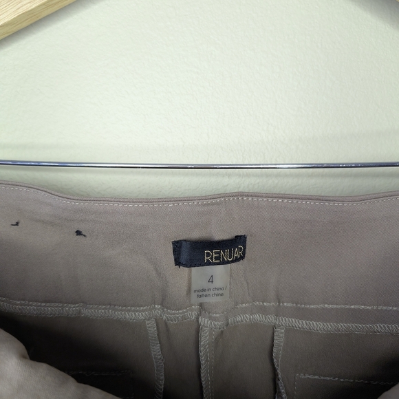 Renuar Slip-on Taupe Trousers Size 4 - Picture 7 of 14